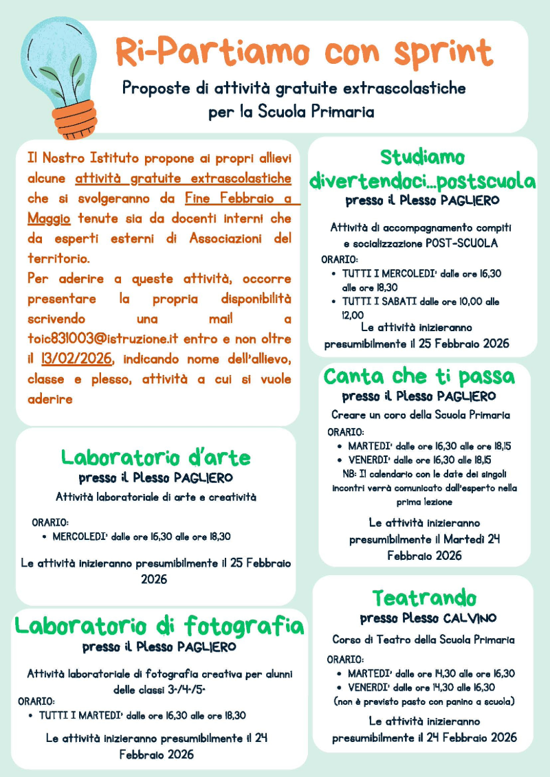 Ri-partiamo con sprint Primaria